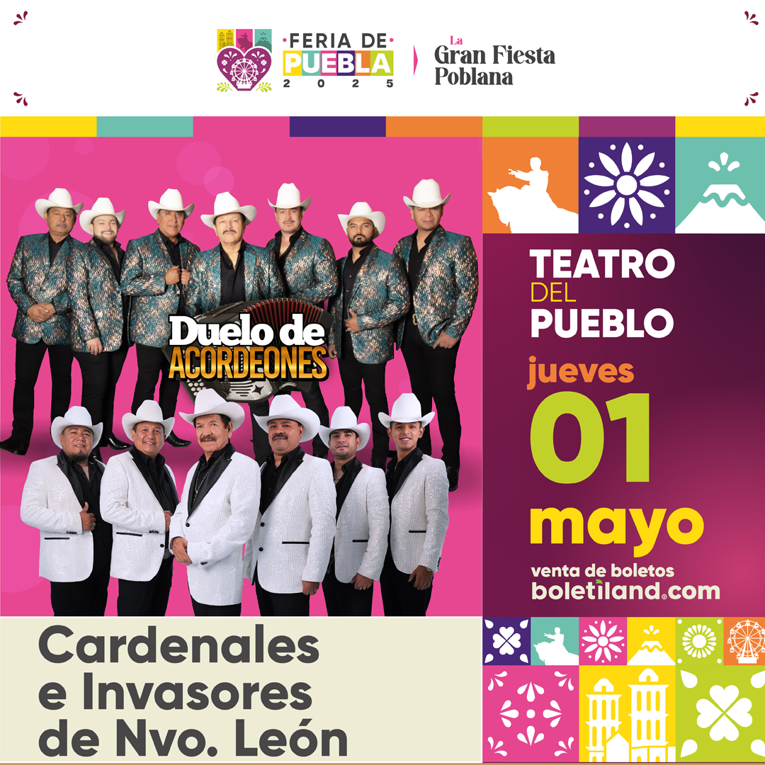 boletos Cardenales e Invasores de Nuevo Leon teatro pueblo feria puebla 2025